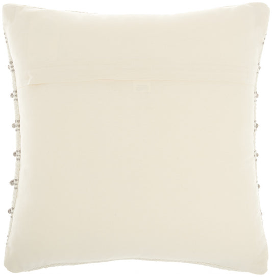 Light Gray And Ivory Textured Stripes Throw Pillow