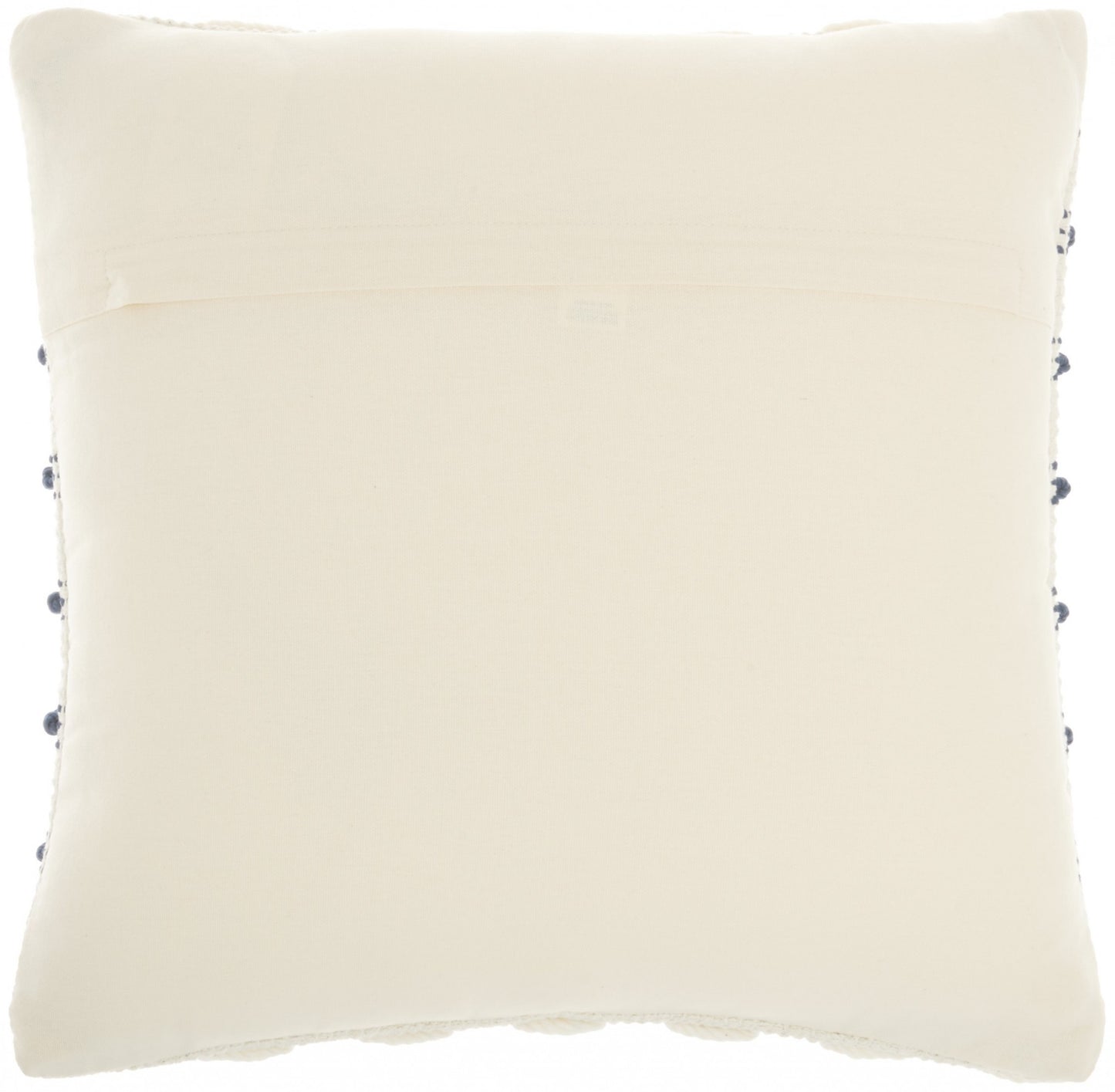 Navy Blue And Ivory Textured Stripes Throw Pillow