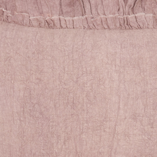 24" Pink Pillow With Ruffled Edges