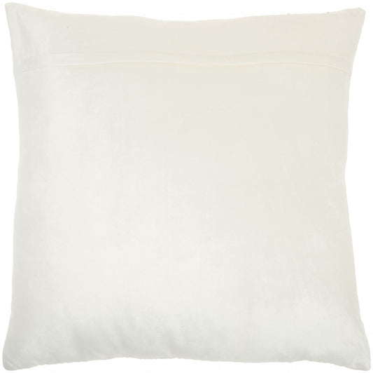 Glam Ivory And Gold Accent Throw Pillow With Beaded Details