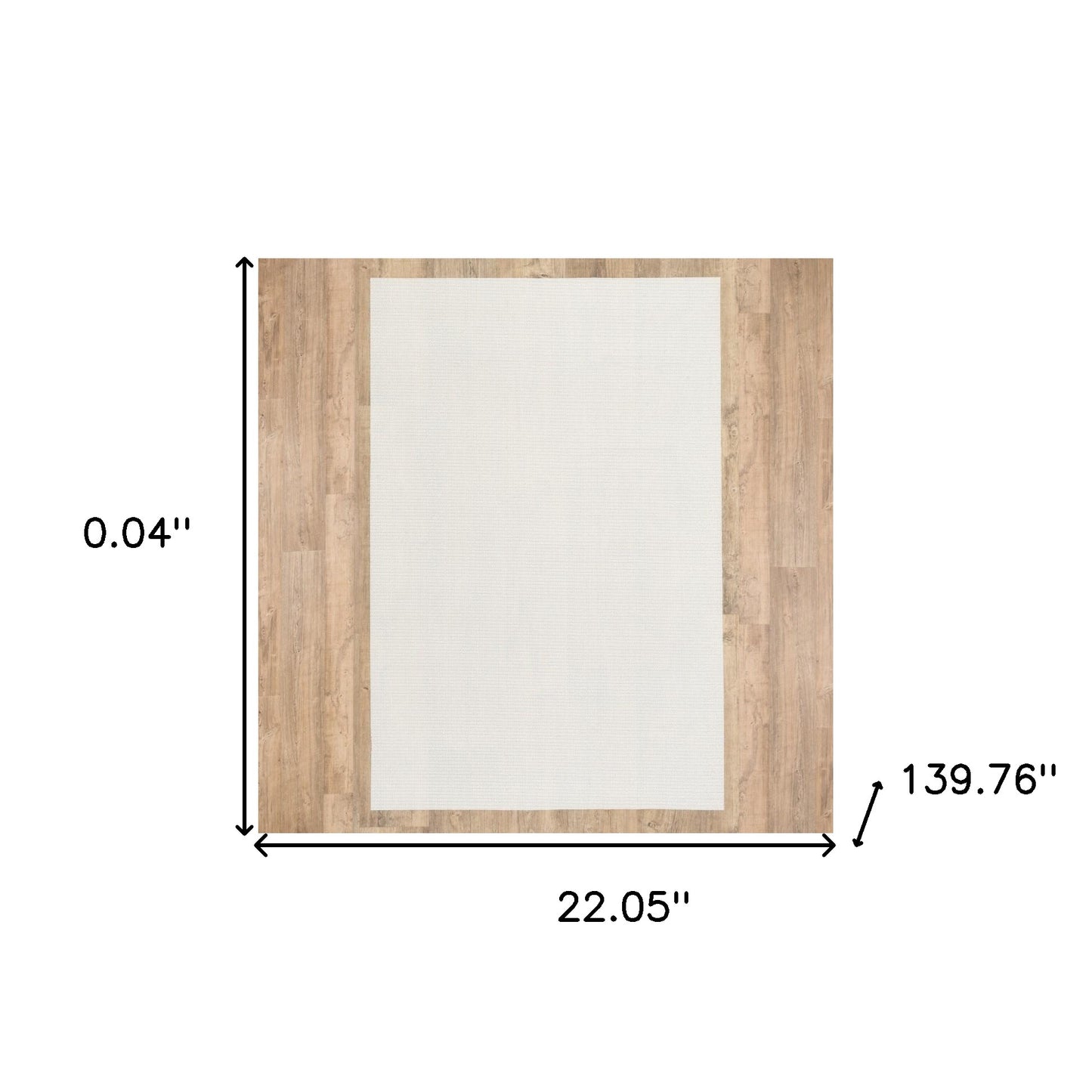 2" X 12" Standard Beige Non Slip Rug Pad