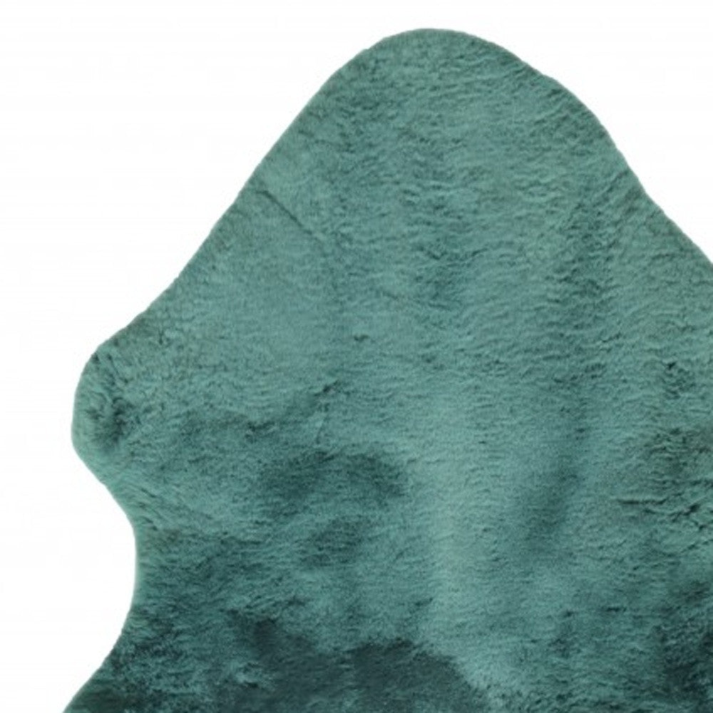 Emerald Faux Fur Solid Color Plush Throw