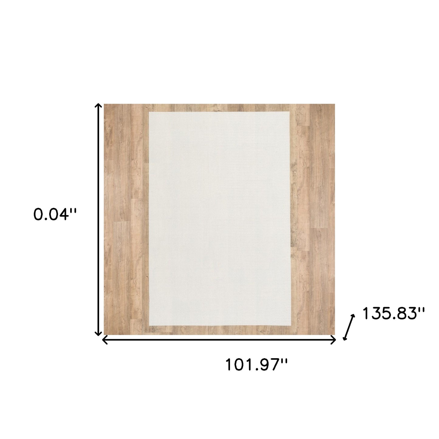 9" X 11" Standard Beige Non Slip Rug Pad