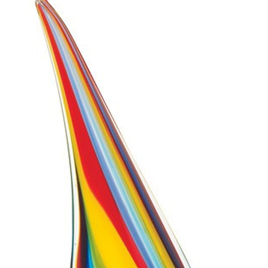 Murano Style Art Glass Primary Sailboat Sculpture