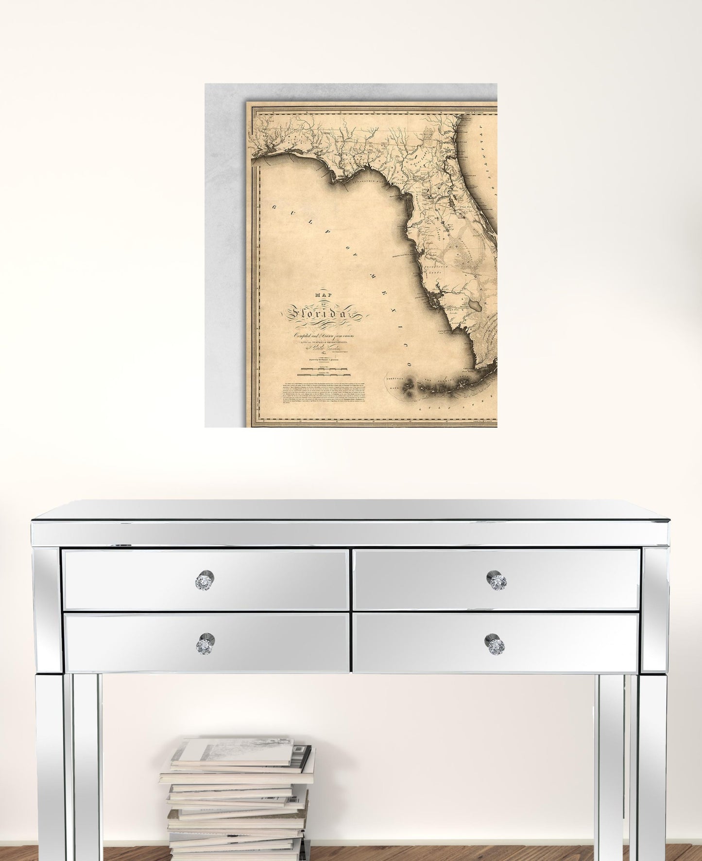 20" X 24" C1823 Early Map Of Florida  Vintage  Poster Wall Art