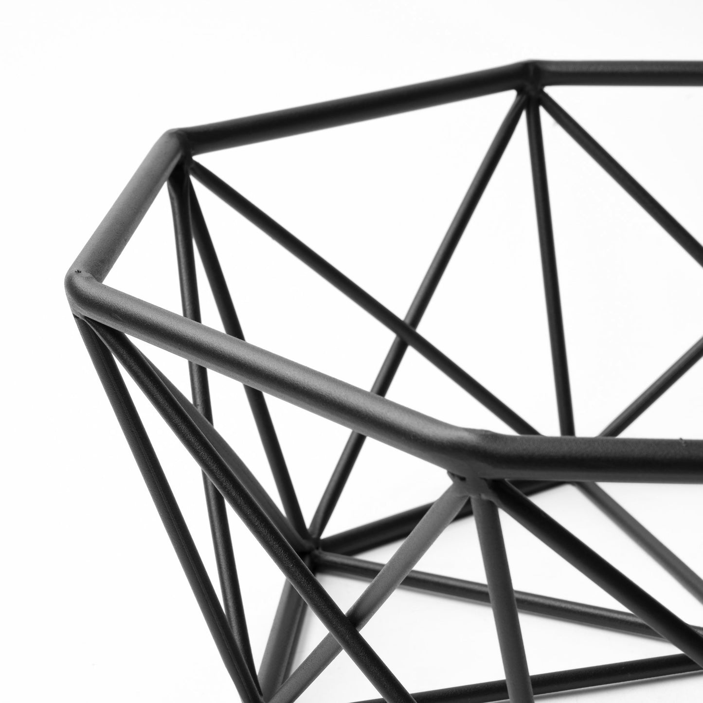 Black Geometric Metal Centerpiec Bowl