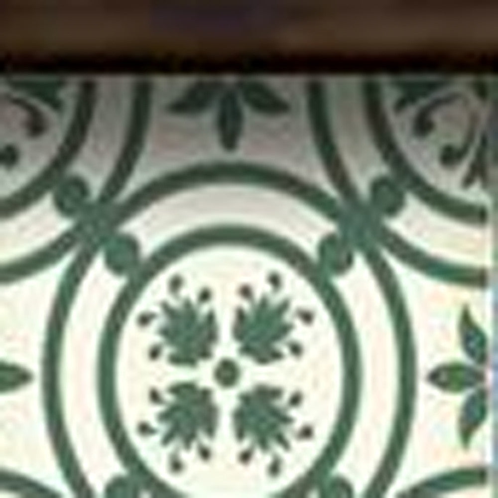 4" X 4" Sage And Aqua Floral Peel And Stick Removable Tiles