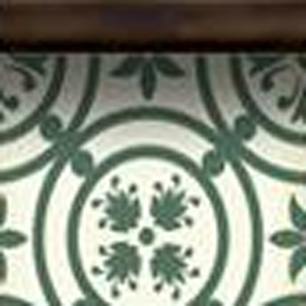 6" X 6" Sage And Aqua Floral Peel And Stick Removable Tiles