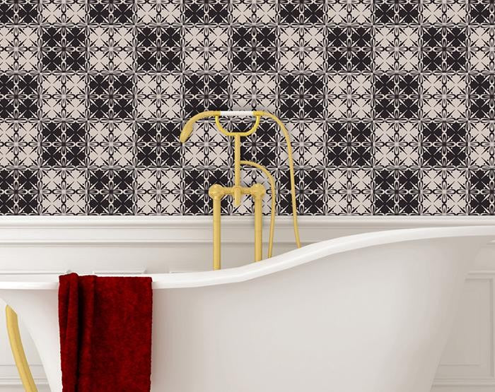 8" X 8" The Clover Peel And Stick Removable Tiles