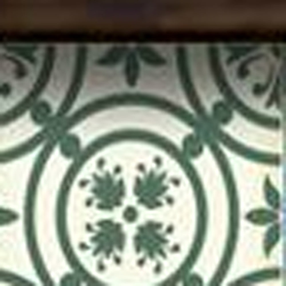 8" X 8" Sage And Aqua Floral Peel And Stick Removable Tiles