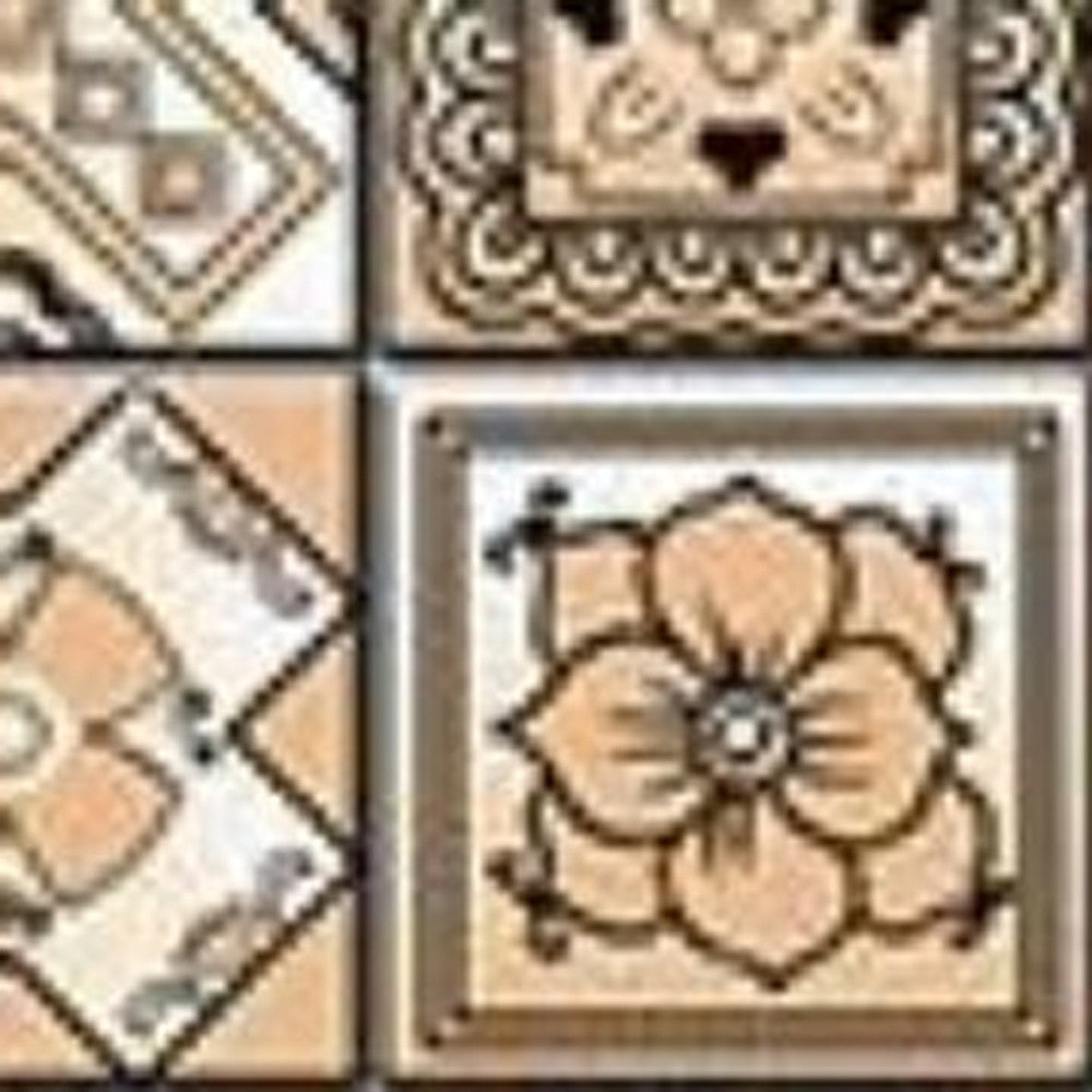 4" X 4" Shades Of Taupe Mosaic Peel And Stick Removable Tiles