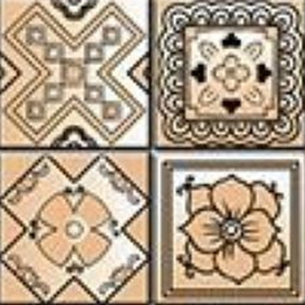 4" X 4" Shades Of Taupe Mosaic Peel And Stick Removable Tiles