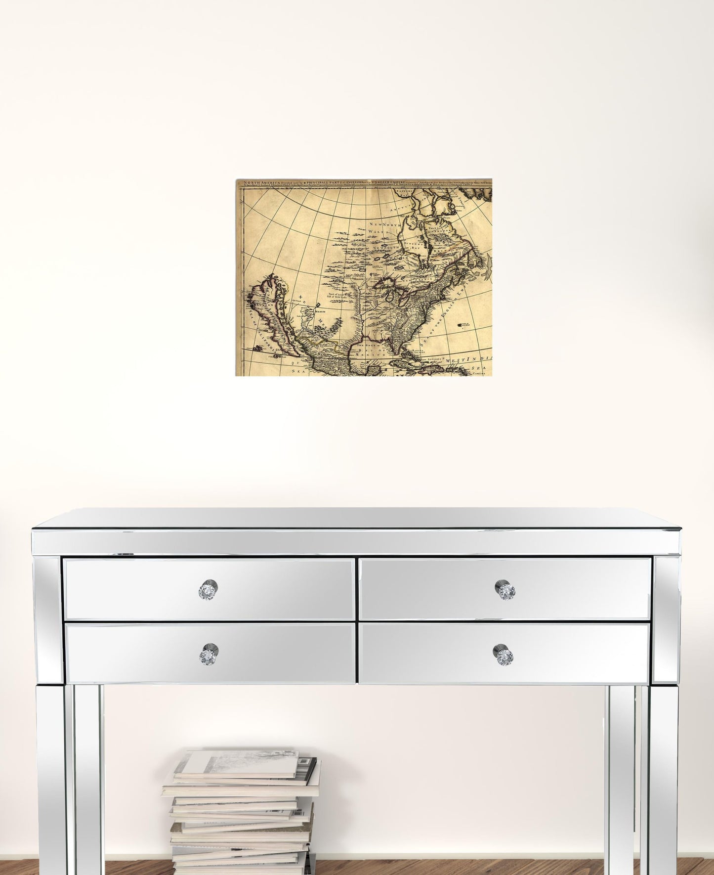 16" X 20" Map Of North America C1685 Vintage  Poster Wall Art