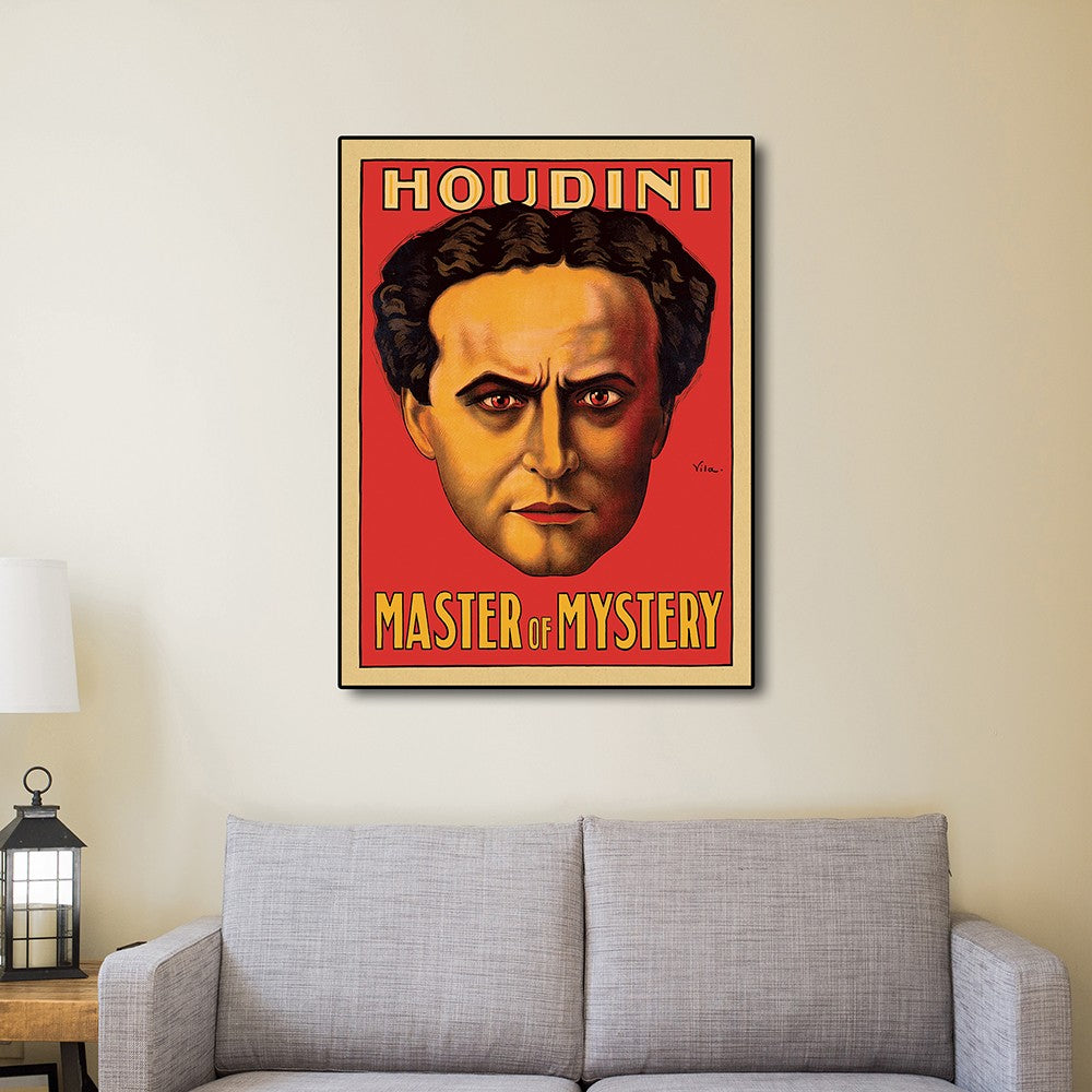 24" X 32" Houdini Master Of Mystery Vintage Magic Poster Wall Art