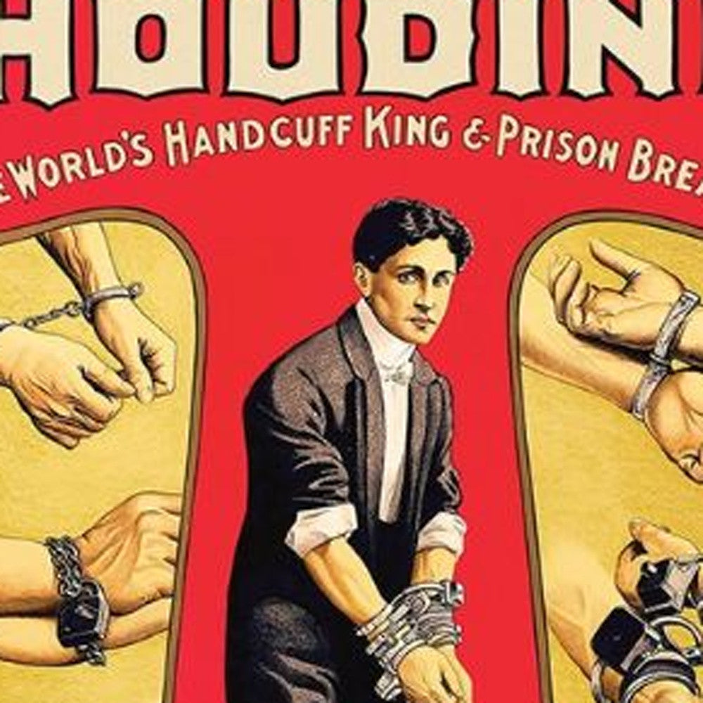 9" X 12" Houdini Handcuff King Vintage Magic Poster Wall Art