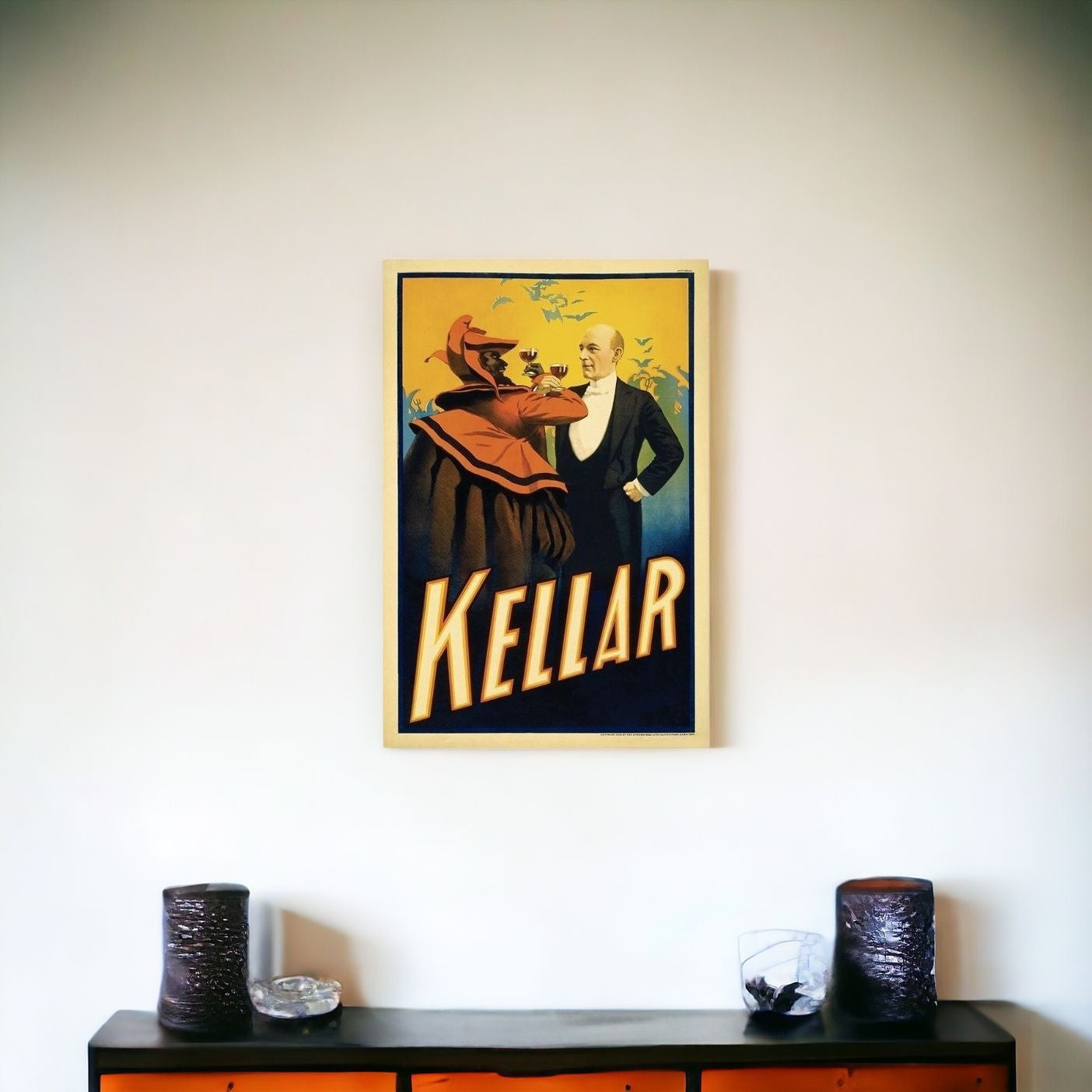 Kellar Drinks With The Devil Vintage Magic Unframed Print Wall Art