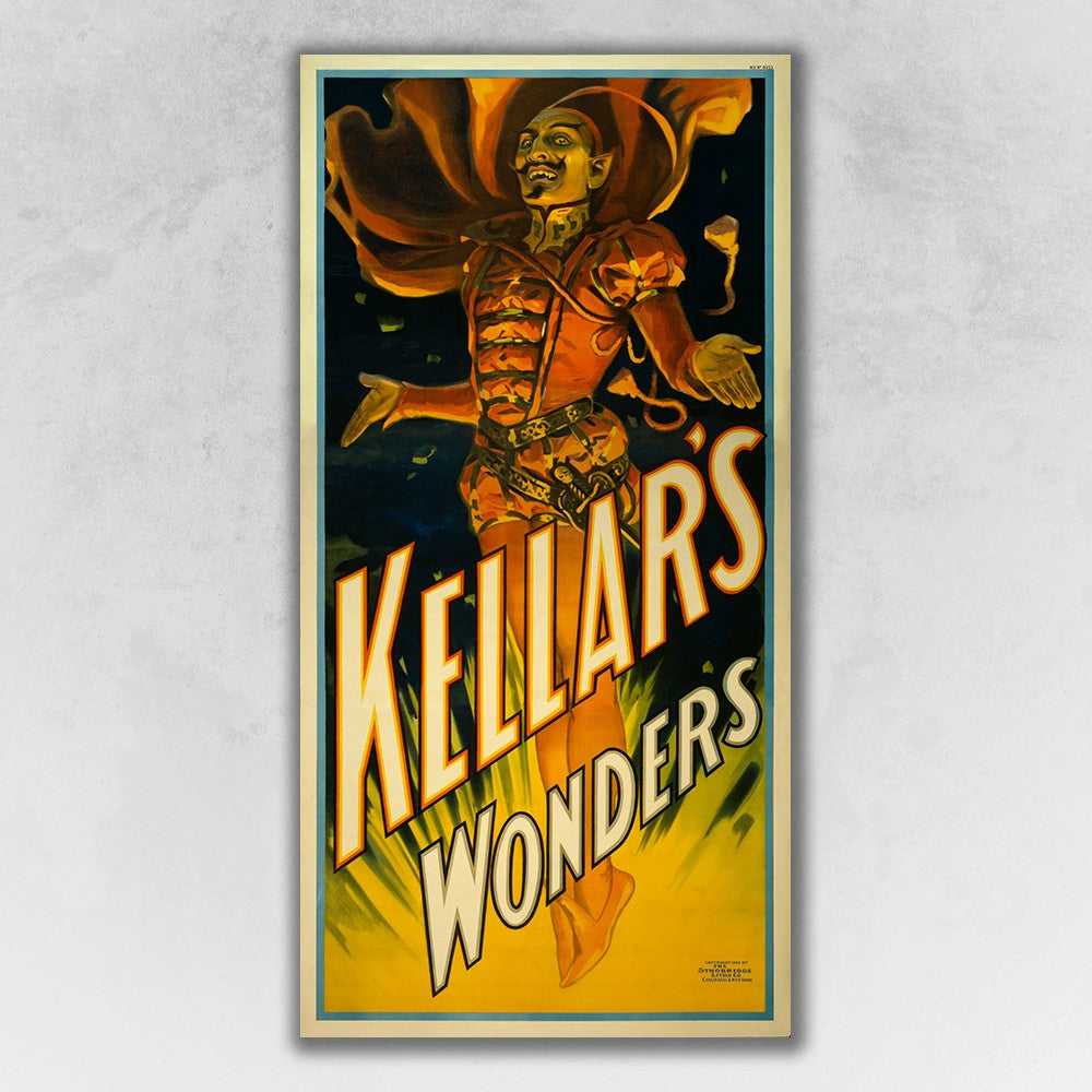 24" X 48" Keller's Wonders Vintage Magic Poster Wall Art