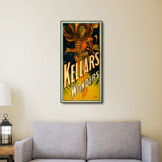 6" X 12" Keller's Wonders Vintage Magic Poster Wall Art