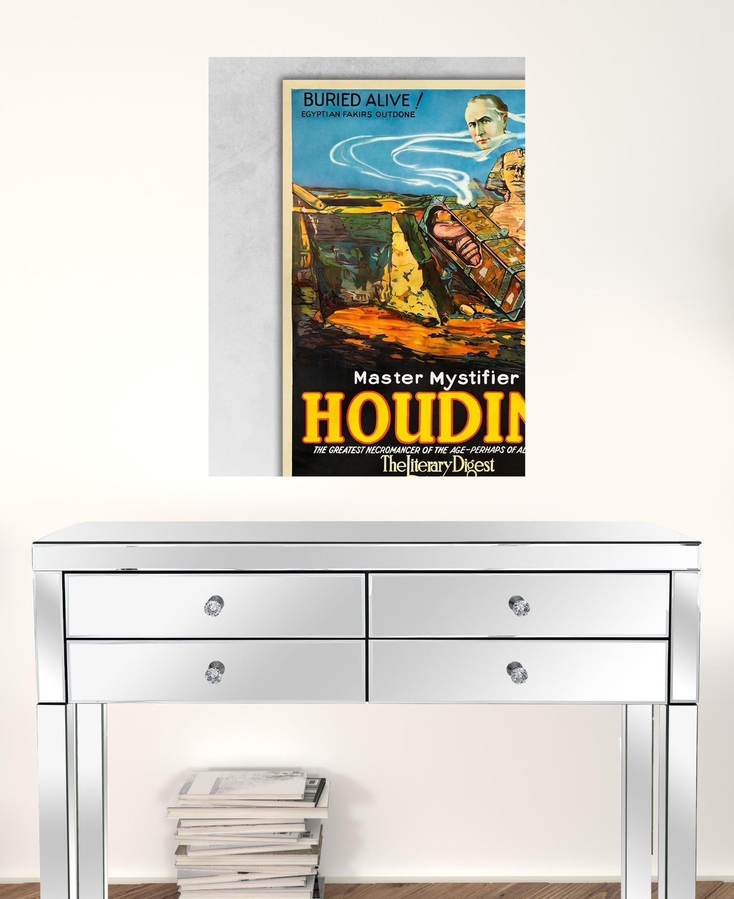 Master Mystifier Houdini Vintage Magic Unframed Print Wall Art