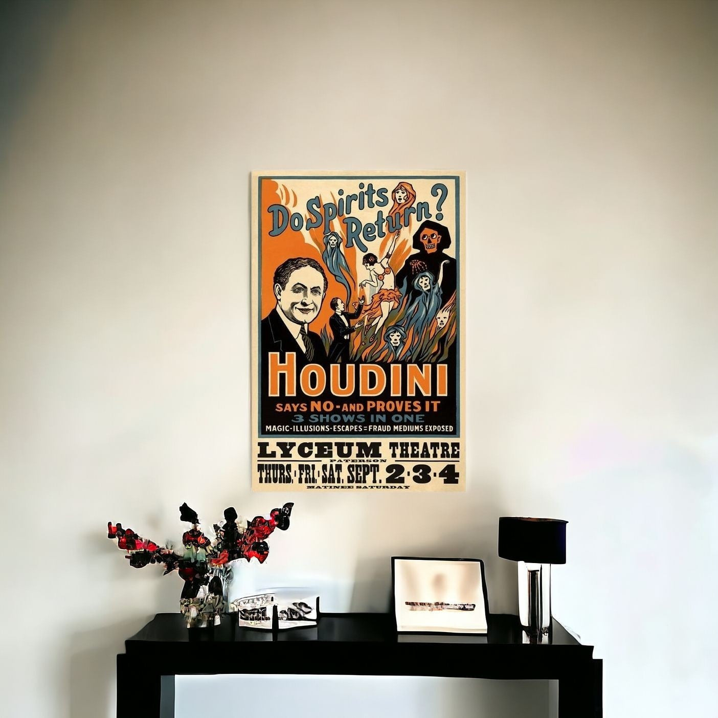 Houdini Spirits Vintage Magic Unframed Print Wall Art