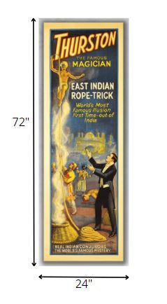 24" X 72" Thurston Rope Trick Vintage Magic Poster Wall Art