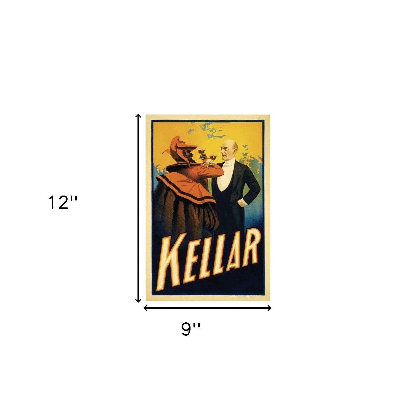 Kellar Levitation Vintage Magic Unframed Print Wall Art