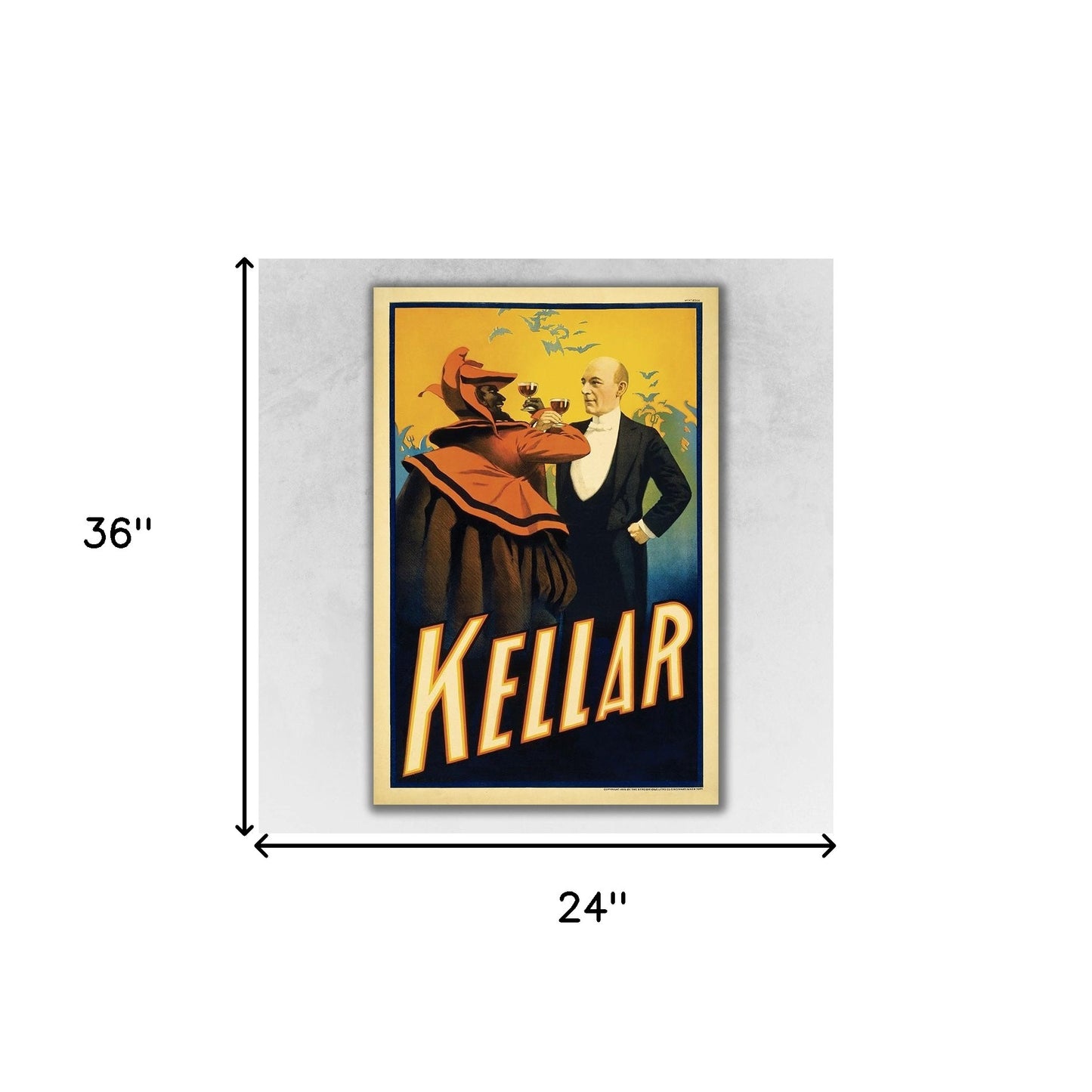 Kellar Drinks With The Devil Vintage Magic Unframed Print Wall Art