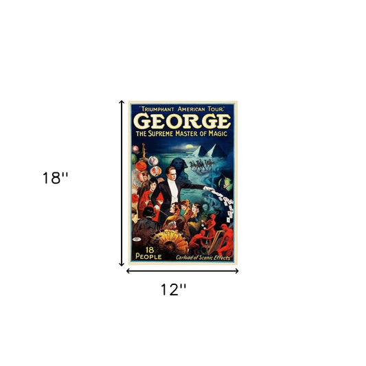 George The Supreme Master Vintage Magic Unframed Print Wall Art