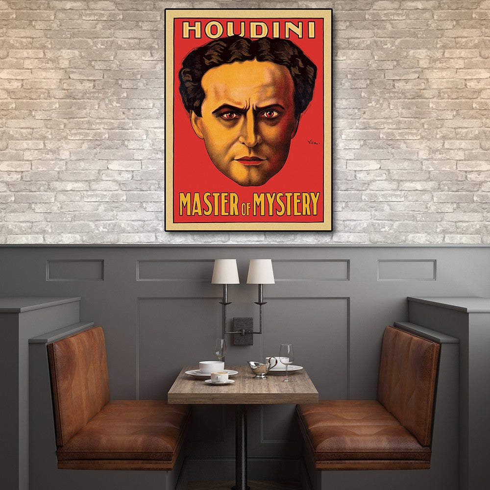 8.5" X 11" Houdini Master Of Mystery Vintage Magic Poster Wall Art