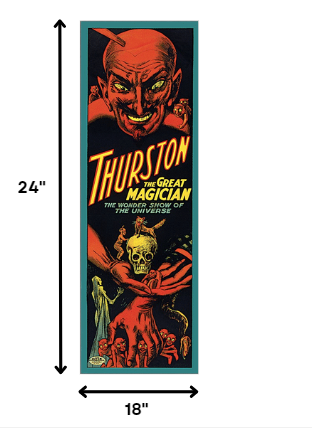 8" X 24" Thurston The Great Wonder Show Vintage Magic Poster Wall Art