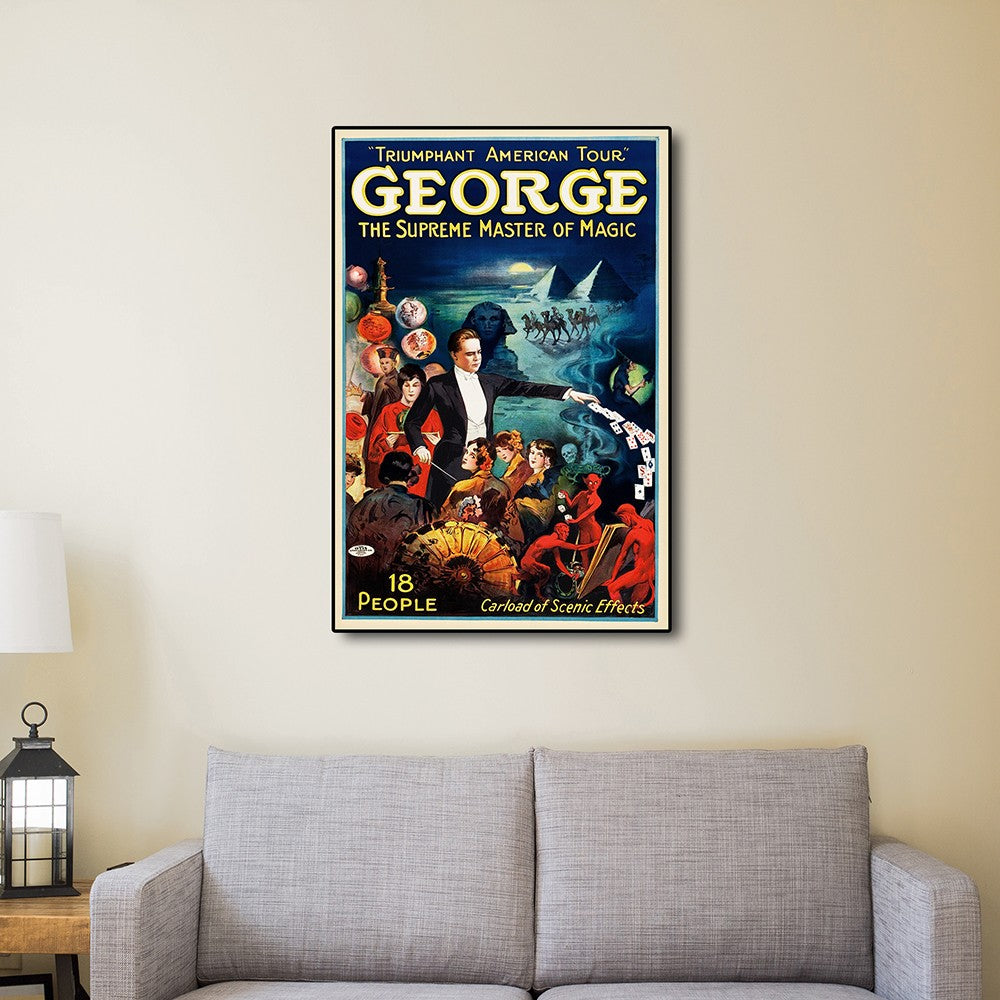 George The Supreme Master Vintage Magic Unframed Print Wall Art