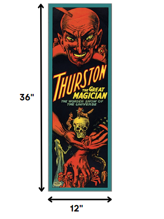 12" X 36" Thurston The Great Wonder Show Vintage Magic Poster Wall Art