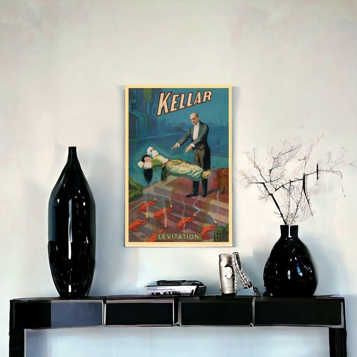 Kellar Levitation Vintage Magic Unframed Print Wall Art