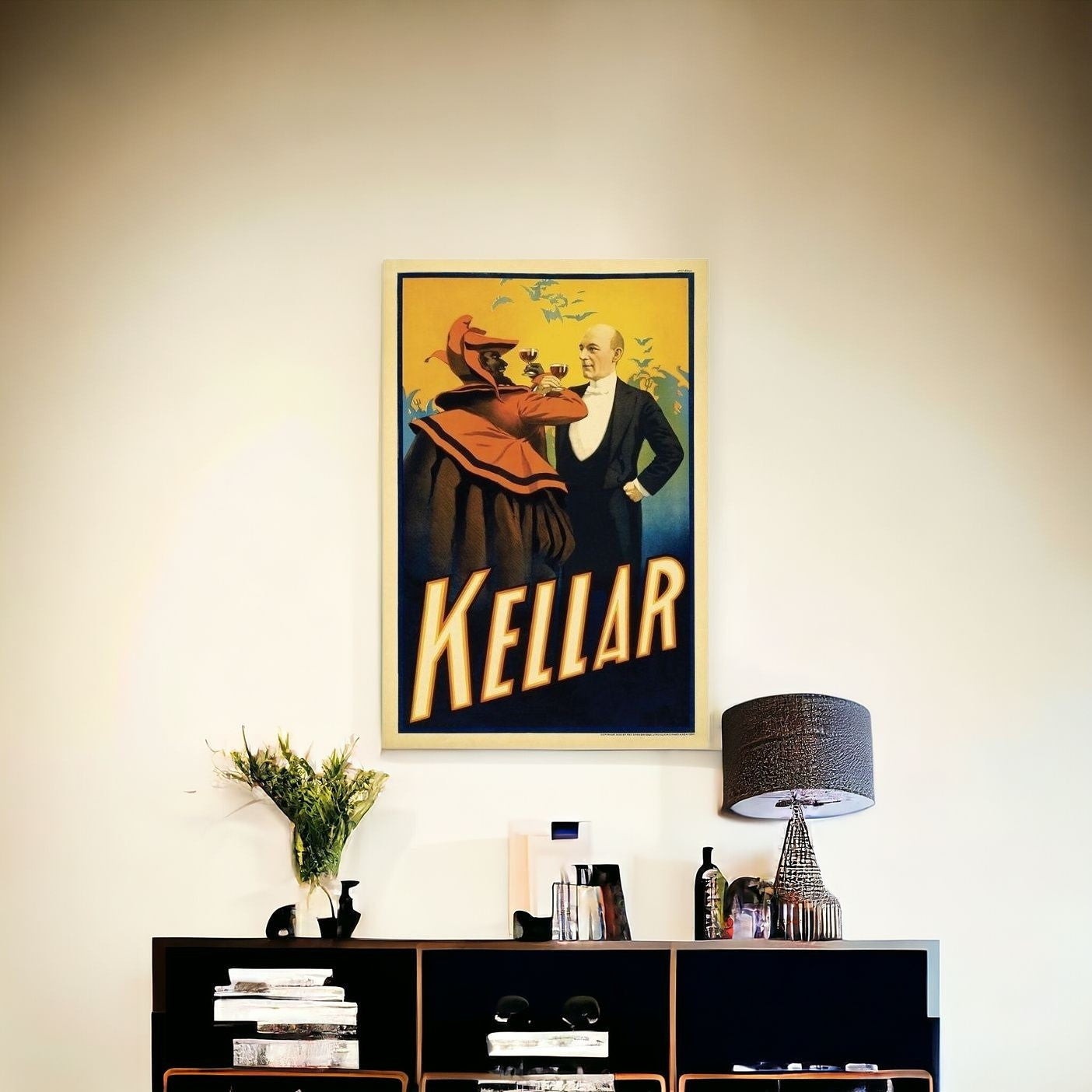 Kellar Drinks With The Devil Vintage Magic Unframed Print Wall Art