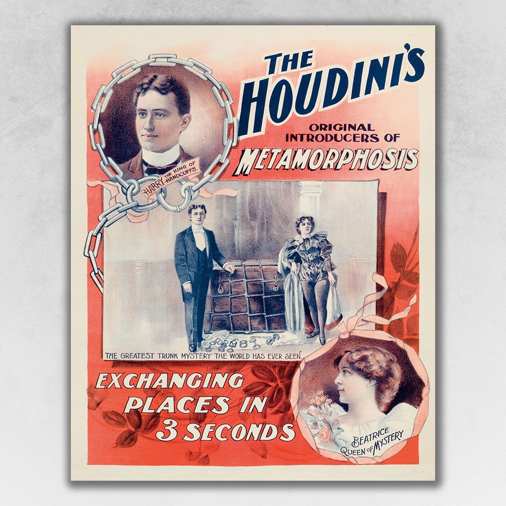 Houdini Spirits Vintage Magic Unframed Print Wall Art