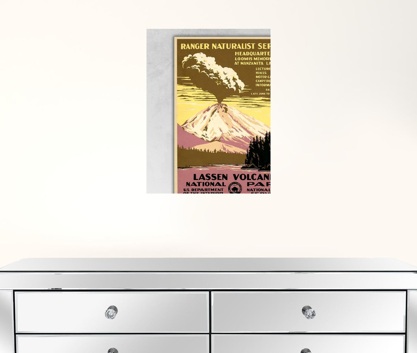 11" X 14" Lassen Volcanic National Park Vintage Travel Poster Wall Art