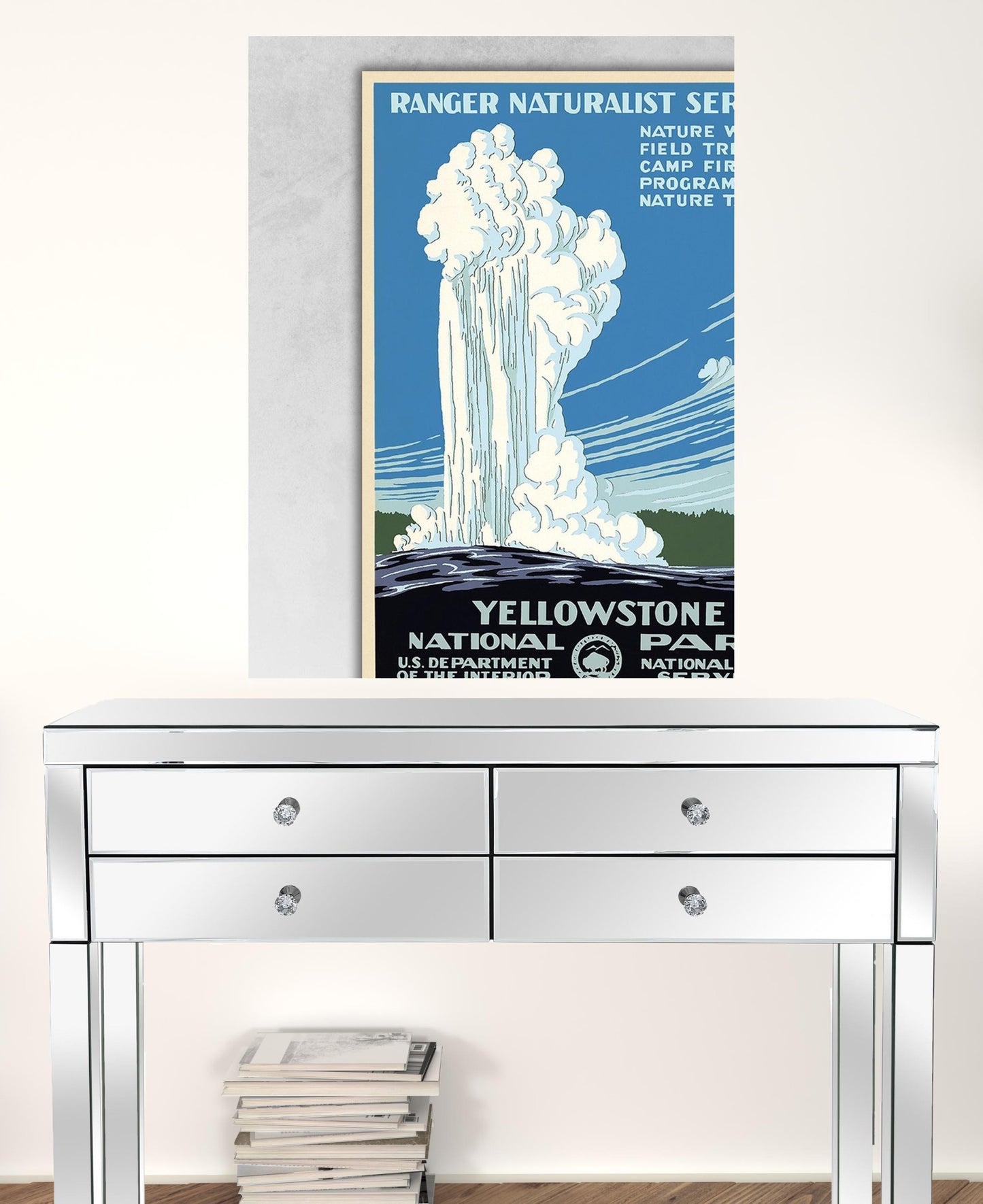 24" x 32" Yellowstone National Park c1938 Vintage Travel Poster Wall Art