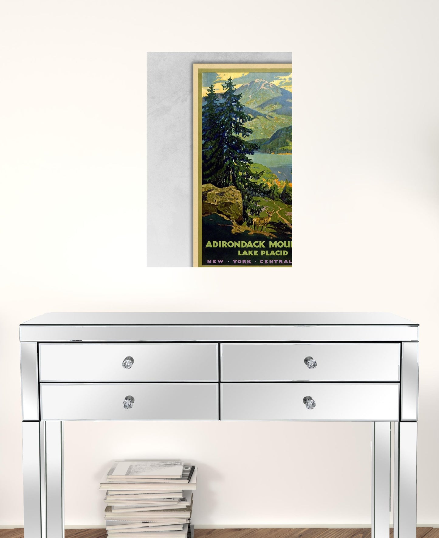 Vintage 1920S Adirondack Mountains Unframed Print Wall Art