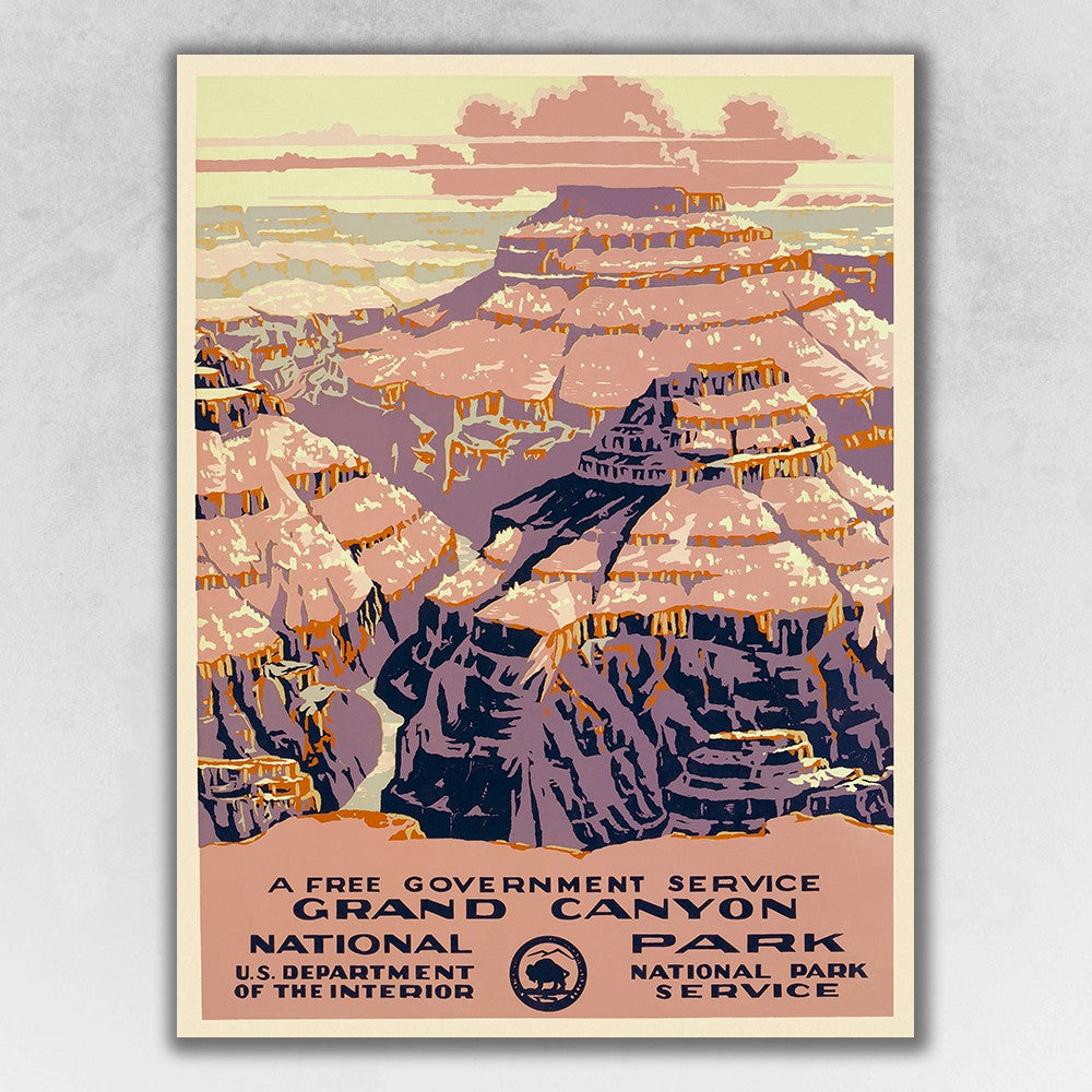 36" X 48" Grand Canyon C1938 Vintage Travel Poster Wall Art