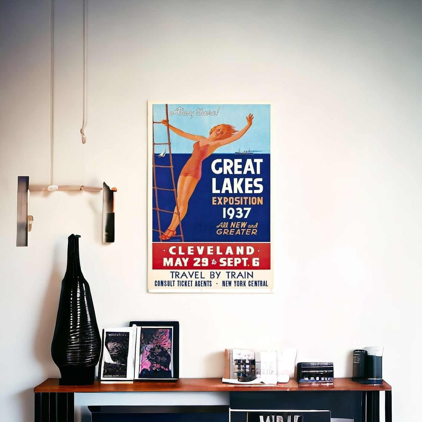 16" X 24" Great Lakes 1937 Vintage Travel Poster Wall Art