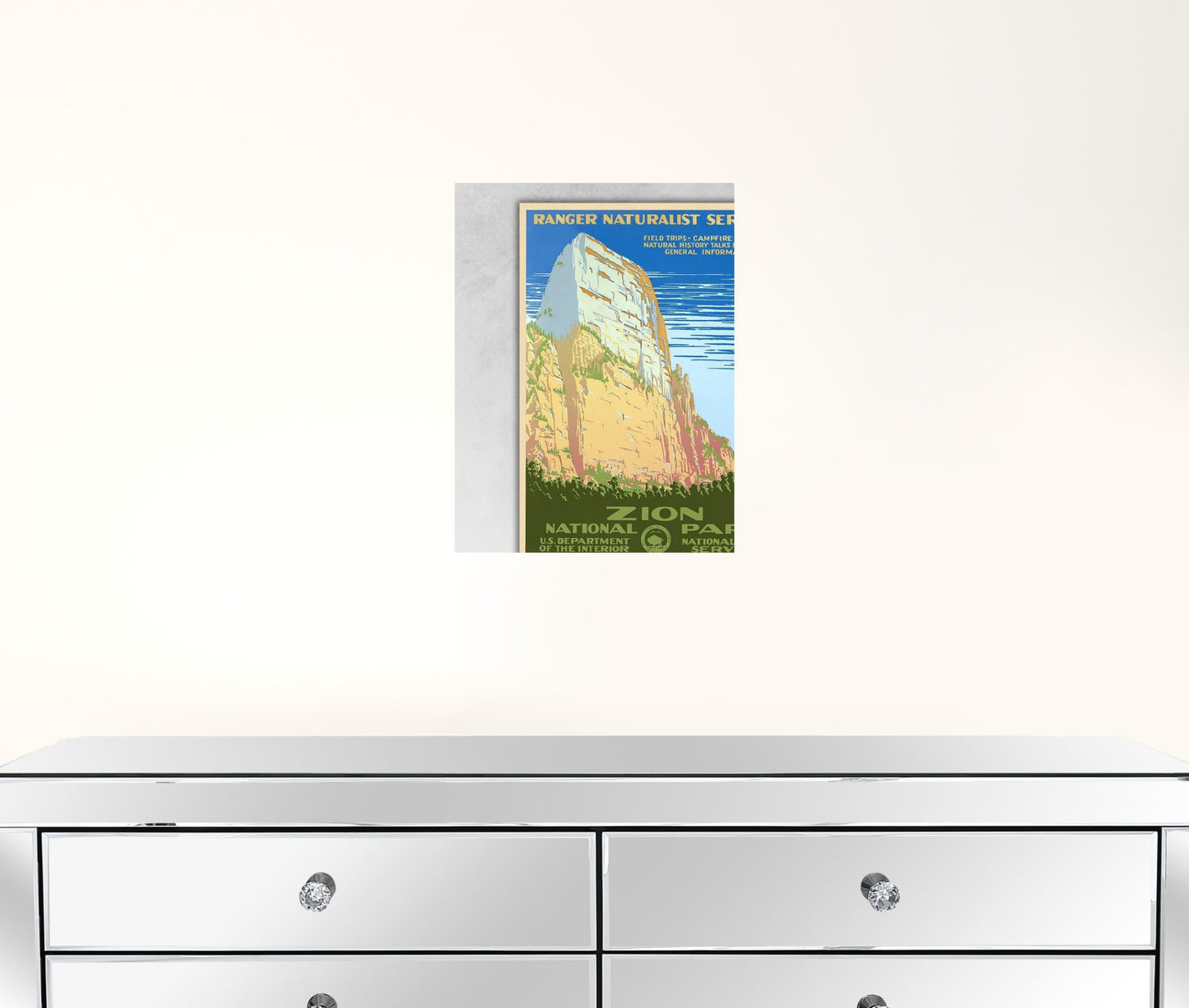 8.5" x 11" Zion National Park c1938 Vintage Travel Poster Wall Art