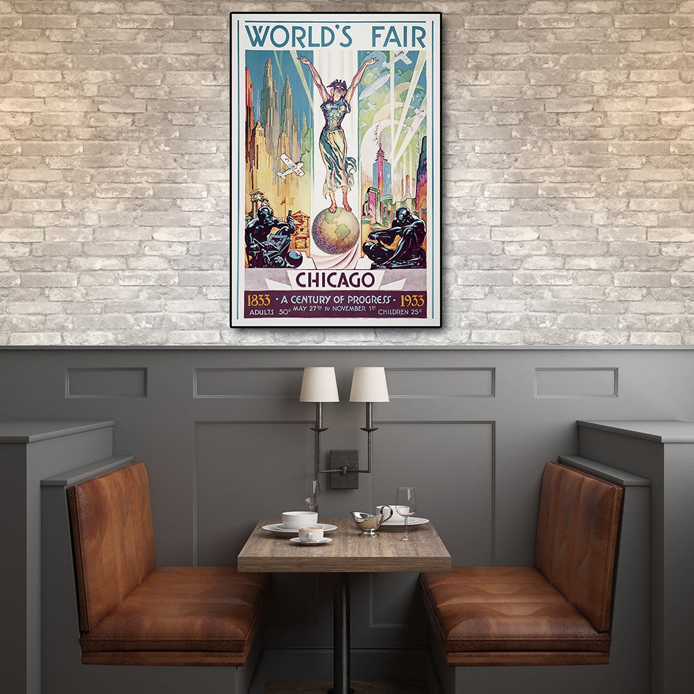 New York 1939 World's Fair Vintage Travel Unframed Print Wall Art