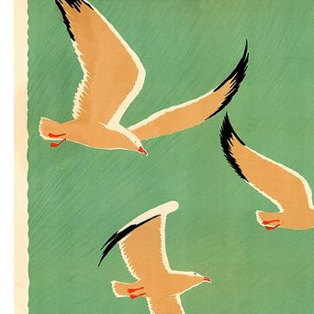 20" X 30"Birds Over Lake Michigan C1929 Vintage Travel Poster Wall Art