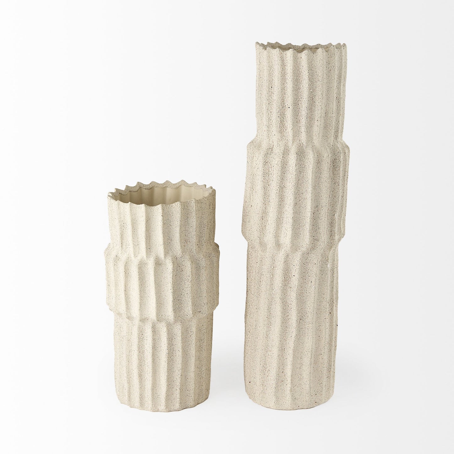14" Jumbo Organic Textured Sand Vase