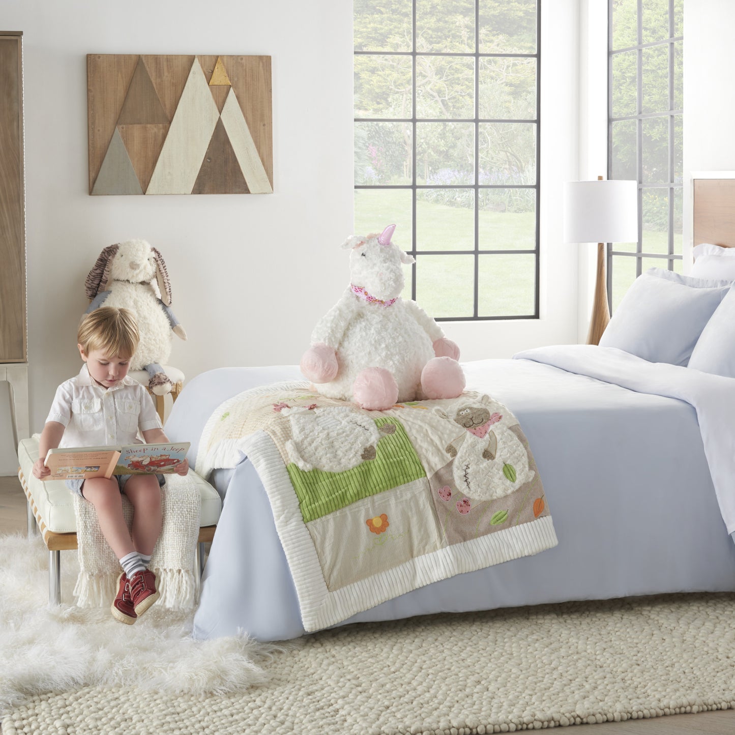 22" X 26" Ivory Novelty Polyester Pillow