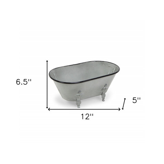 Jumbo Light Gray Bathtub Decorative Sculpture