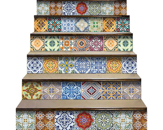 7" X 7" Josephina Mutli Mosaic Peel and Stick Tiles