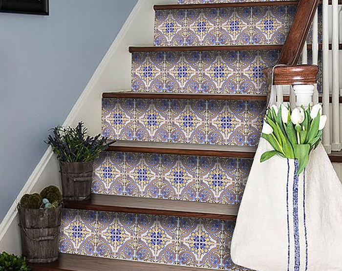 6" X 6" Blue Taupe Nova Removable Peel and Stick Tiles