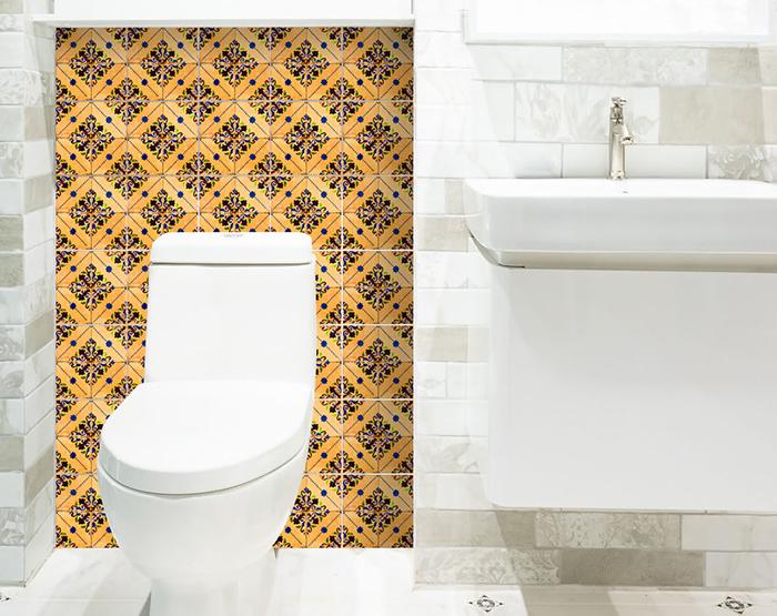 8" X 8" Golden Rio Removable  Peel and Stick Tiles