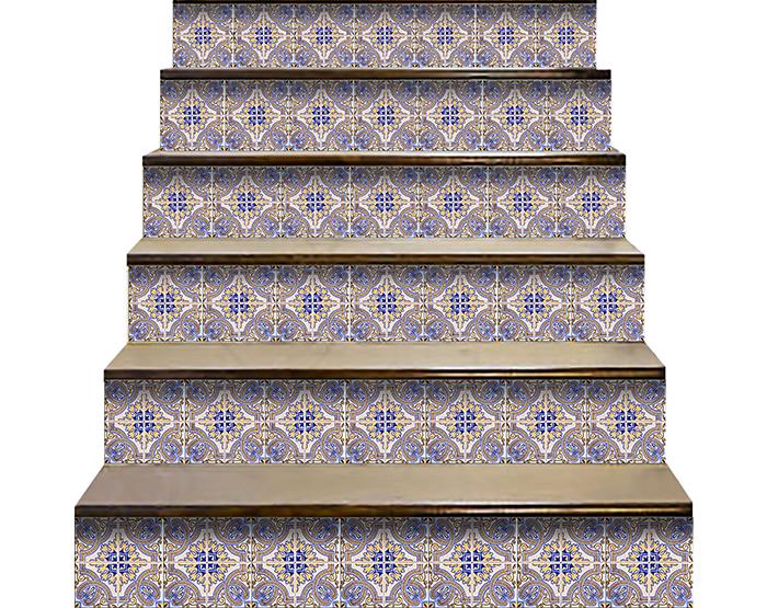 6" X 6" Blue Taupe Nova Removable Peel and Stick Tiles